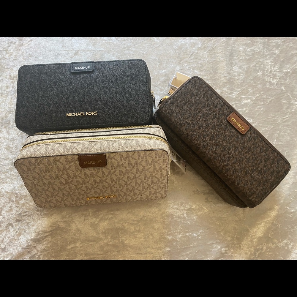 MK Vanilla make up bag